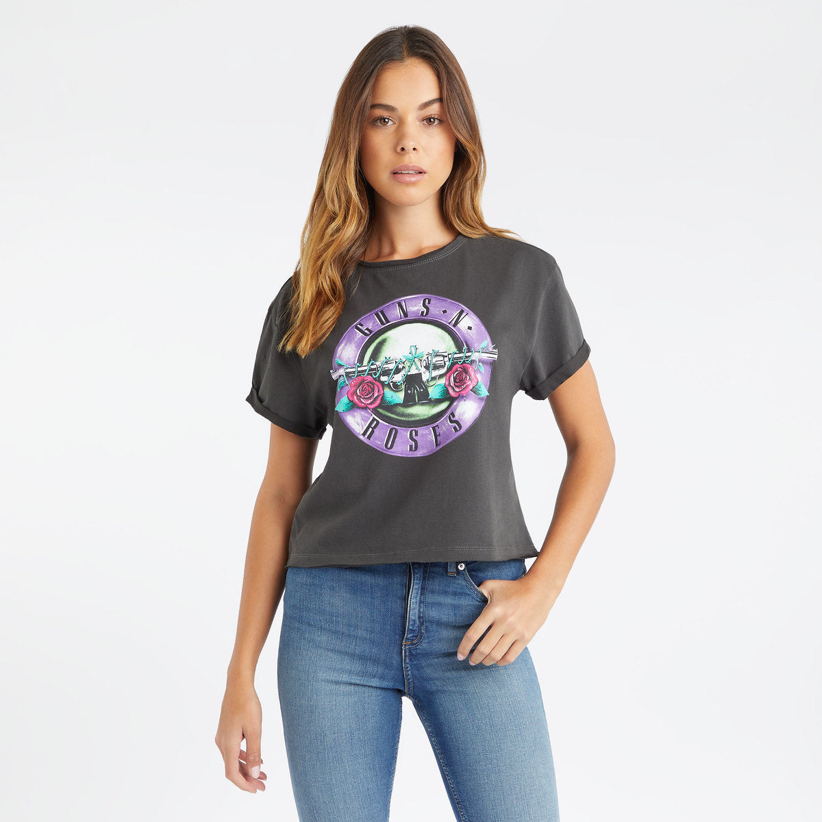 Image of Guns N' Roses Crop Top T Shirt -  Tonel Bullet Amplified